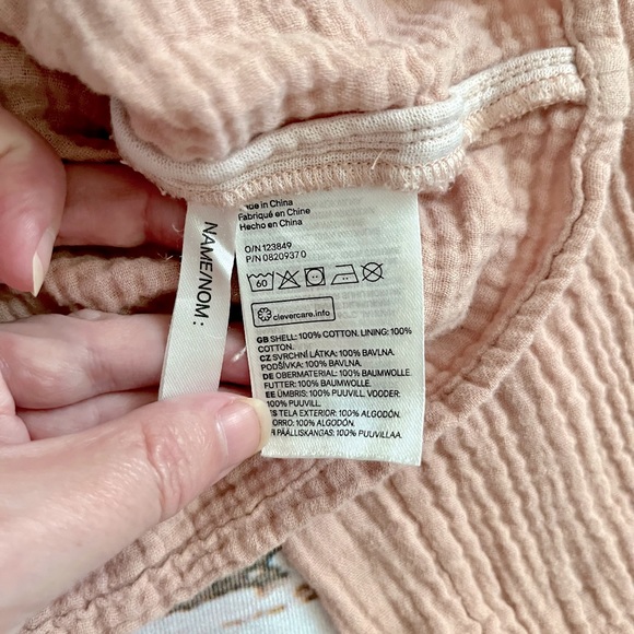 H&M organic button down cotton gauze top - Picture 4 of 5